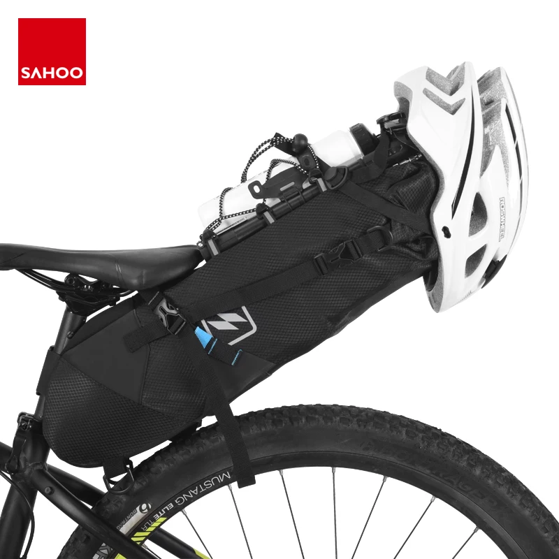 

SAHOO Bicycle Tail Bag waterproof Seat Post Storage Pack Cycling MTB Road Bike Rear Pannier Pouch Package Bolsa 131372