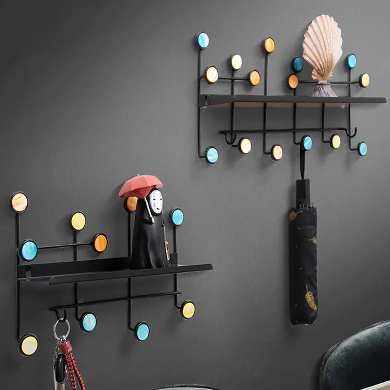 Творческий кованого железа настенная вешалка крючок современный Стиль ключ