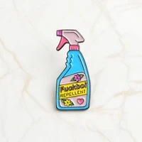 liquid laundry brooch cute cartoon shirt pins alloy enamel badges broches for men women badge pins brooches jewelry accessories