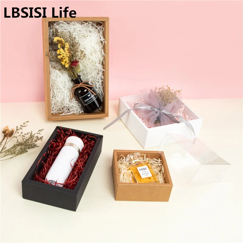 

LBSISI Life 5 шт. подарочные коробки ко Дню Святого Валентина с рафией ПВХ окнами для свадебной вечеринки шоколадные конфеты помада парфюмерия