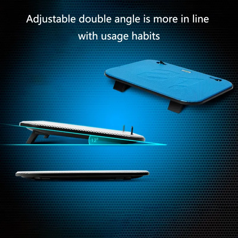 Охлаждающая подставка для ноутбука 2 воздушных вентилятора низкий уровень шума