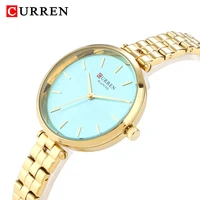 curren womens watches top luxury brand analog quartz watch for women gold stainless steel female clock elegent ladies watches