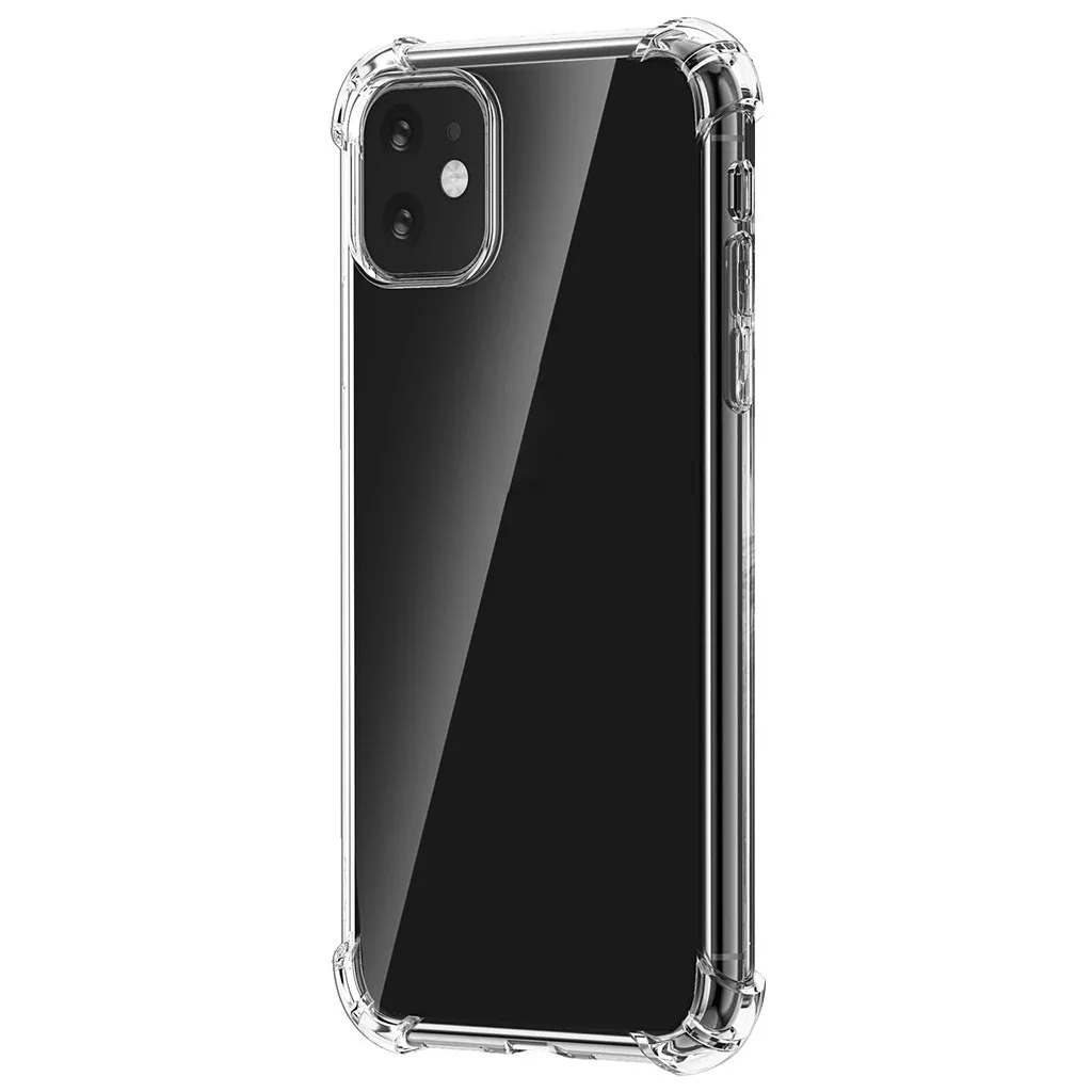 Защитный прозрачный противоударный чехол Carprie из ТПУ с четырьмя углами для iPhone