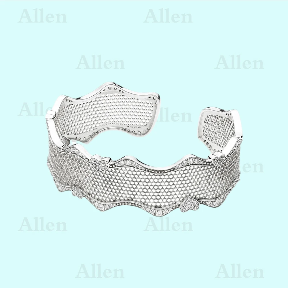 

2021 Hot Sale New Design 925 Sterling Silver Bracelets Charms Adjustable Size Bangles Bracelets For Women Party Wedding Jewelry
