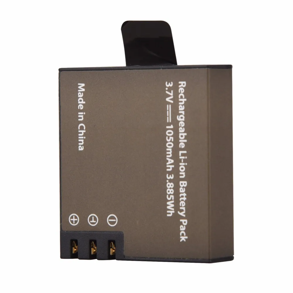 4pcs 1050mAh Camera Battery+ Dual Charger For EKEN H9 H9R H3 H3R H8PRO H8R SJ4000 SJCAM Rechargeable Battery Pack | Электроника