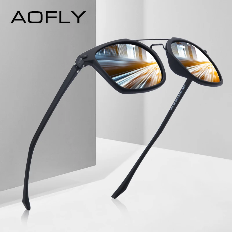 AOFLY, фирменный дизайн, Классические поляризованные солнцезащитные очки для мужчин, для вождения, TR90, оправа, солнцезащитные очки, UV400, Gafas Oculos De Sol AF8091