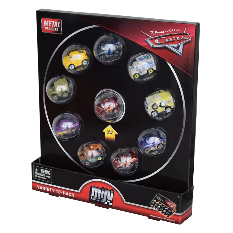 

10Pcs Disney Pixar Cars 2 3 Lightning McQueen FLG72 Mini Metal Alloy Diecast Vehicle Toy Car Christmas New Year Gift For Kids