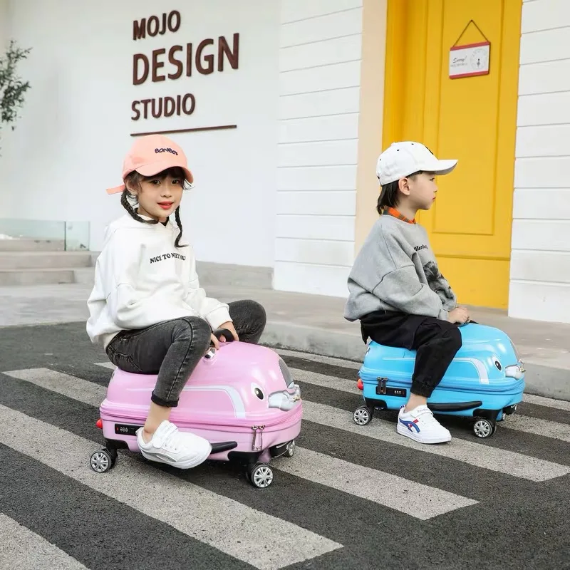 3D мультяшный Дорожный чемодан с колесами Детская сумка на колесиках милый можно