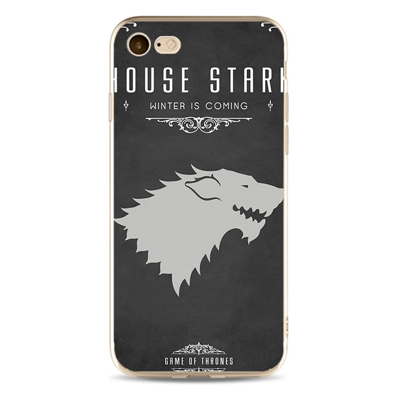 Чехол для телефона из мягкого силикона 2018 с логотипом игры престолов Старка