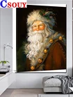 Алмазная живопись сделай сам, вышивка крестиком, подарок Санта-Клауса, полноразмерная круглая Алмазная вышивка, домашний декор, мозаика, вышивка Стразы