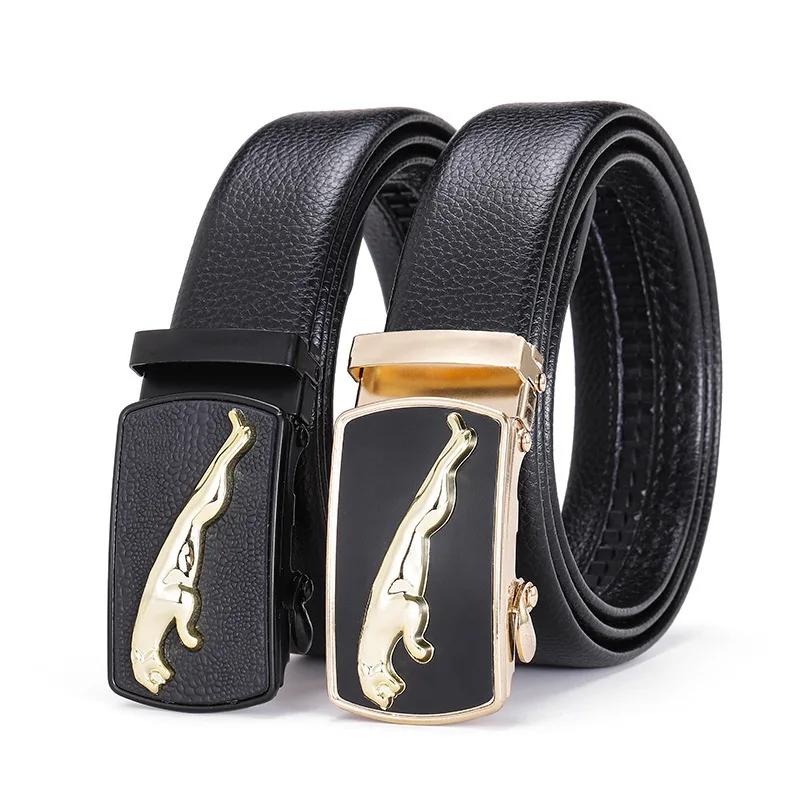 Peikong luxury automatic buckle high quality brand leather male fashion black waist feragamo belt for men designer mens belts