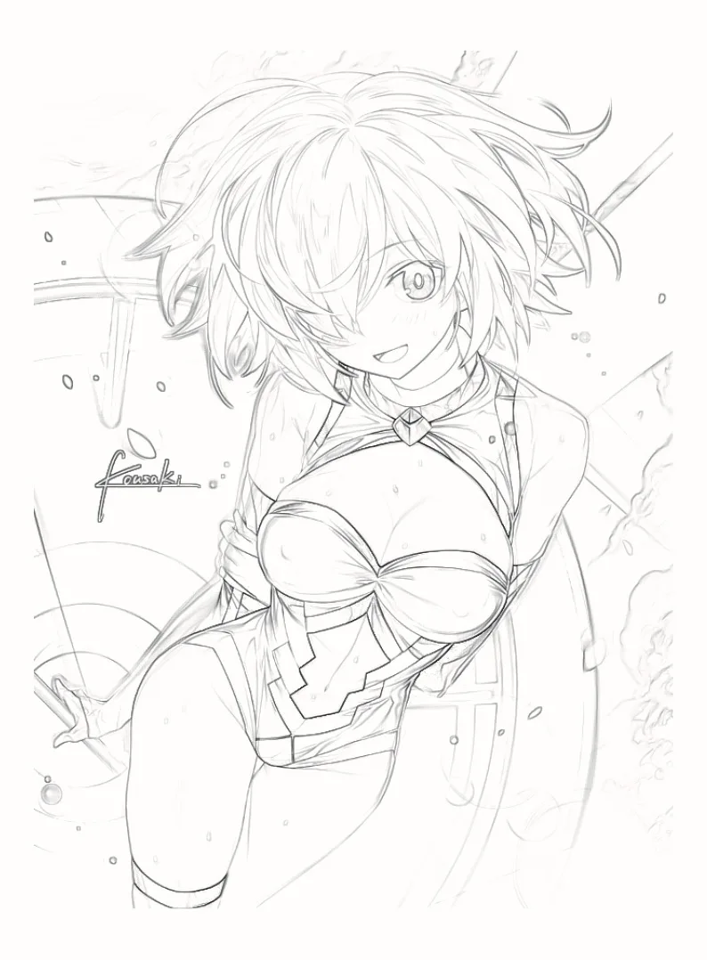 24 страницы/книжка аниме Fate grand order fatego раскраска книга Рисование Рисунок имитация