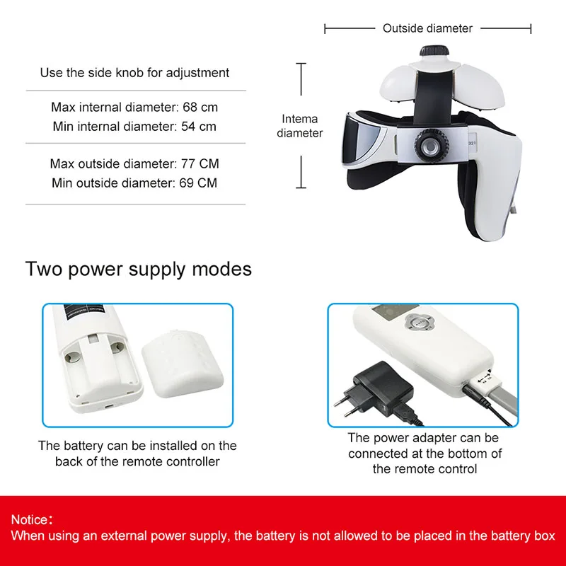 Электрический массажер для головы и шеи инфракрасное нагревание вибрация
