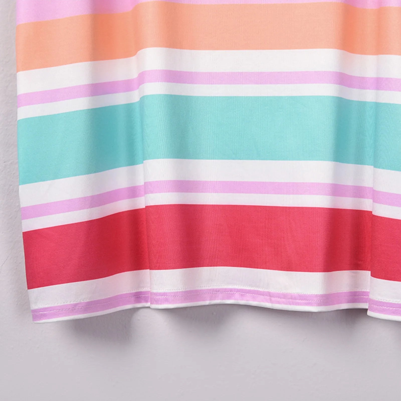 

SAGACE Ladies Casual V-neck Color Striped Short Sleeve Pullover Top Fashion Ladies Colorful Striped Short Sleeve Pullover Top