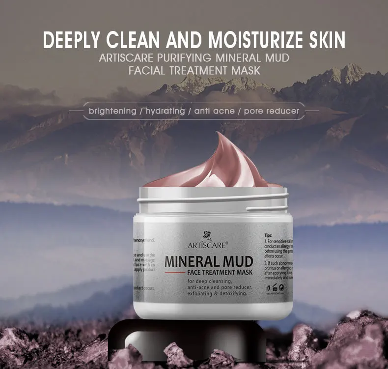 

Deeply Clean And Moisturize Skin Purifying Mineral Mud Facial Treatment Mask Brightening Hydrating Anti Acne Pore Reducer
