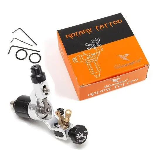 Original Hummingbird Silver Gen 2 Rotary Tattoo Machine with Swiss Motor for Liner and Shader - Includes Free RCA Cord image 3