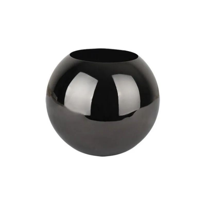 Черная круглая ваза из нержавеющей стали 304 креативная декоративная ваза|Вазы| |