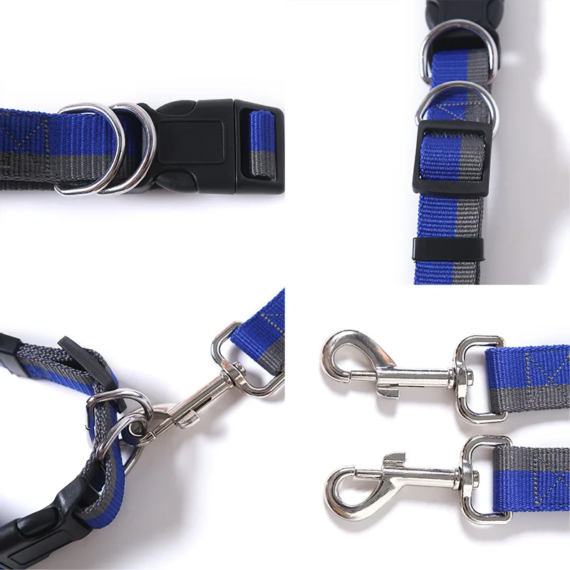 

Dog leash running jogging Pet lead adjustable walking hand free Waist Belt Dog Double traction rope for Small Medium Large Dogs