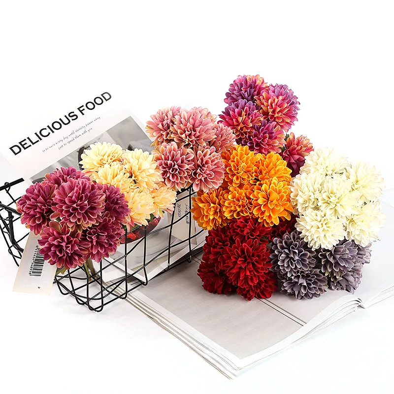 5 pieces / batch rose artificial flowers wedding bouquet silk fake party house decoration | Дом и сад