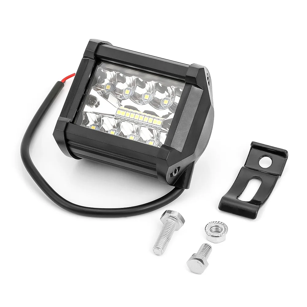 2Pcs 4Inch LED Work Lights Pod yellow white Triple Row Cubes Offroad Driving Light For Pickup Truck ATV UTV SUV Boat | Автомобили и