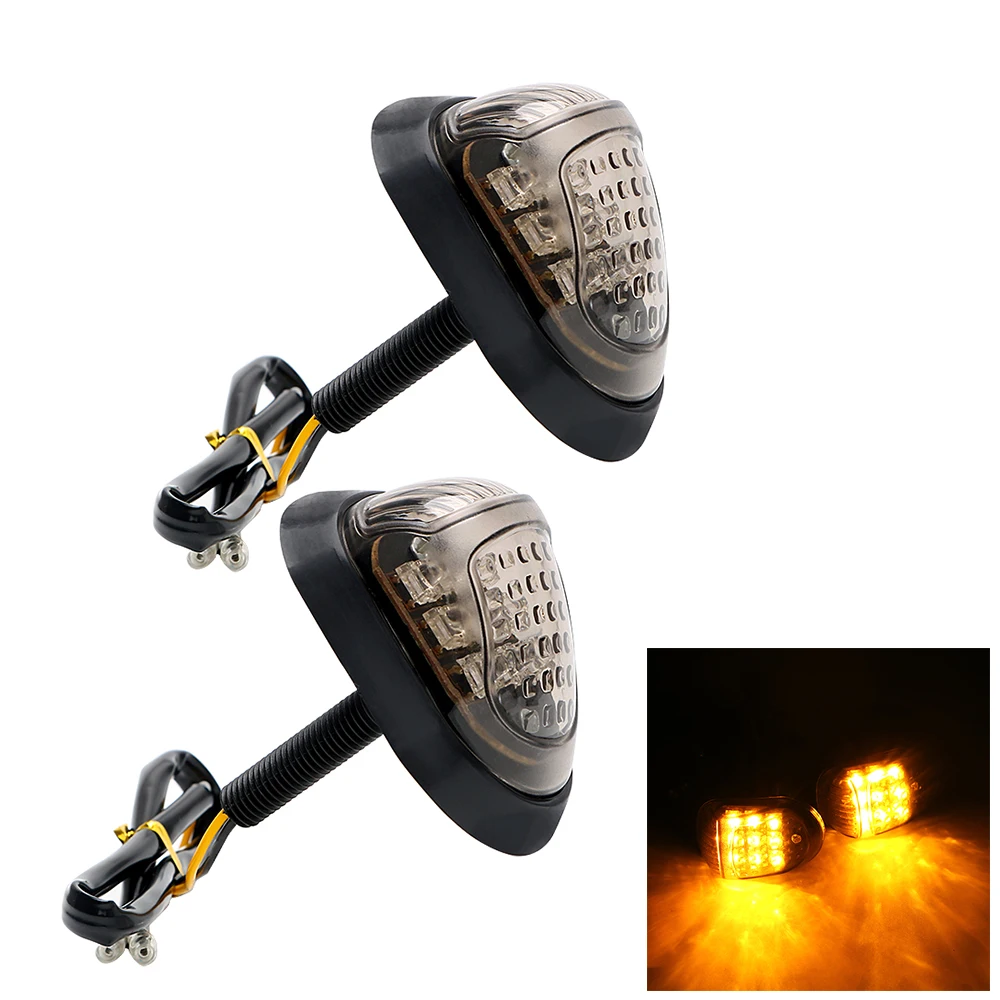 

2 шт., универсальные поворотники для мотоцикла, 12 В, 9 светодиодов