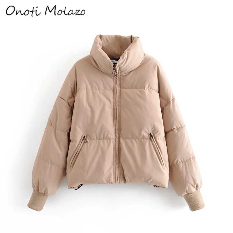 Onoti Molazo, Женское пальто, куртки, повседневные, толстые, зимние, на молнии, модные, с карманами, для девушек, шикарные, модные куртки, пальто для женщин,, новинка