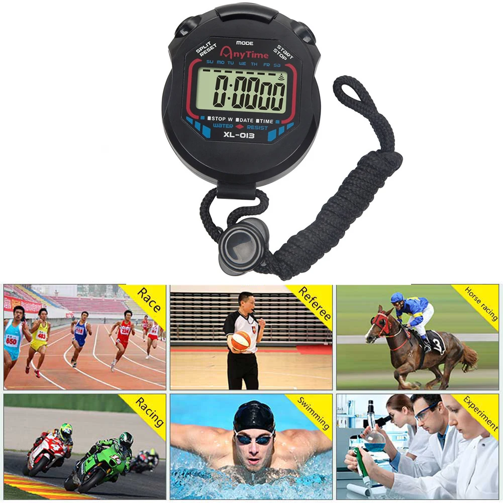

Multifunctional Handheld Digital Chronograph Outdoor Sports Running Training Counter Stopwatch Timer Portable Waterproof Alarm