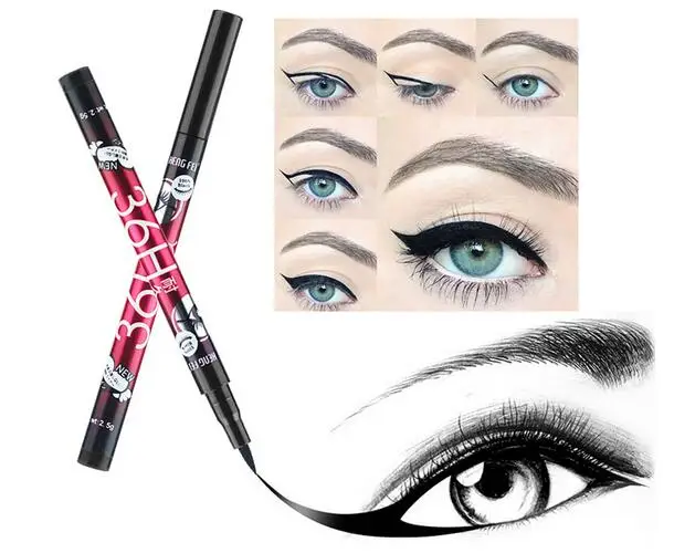 1 шт. Черный Make Up Гель Тонкий Водонепроницаемый Женская коричневая подводка для