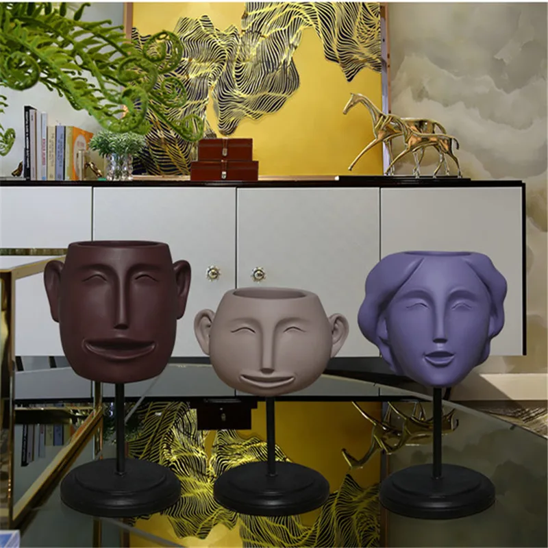 

BAO GUANG TA Nordic Style Vase Statue Creative Home Decor Living Room TV Cabinet Wine Cabinet Crafts Furnishings A2052