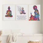 Холст для живописи медитация Будда, йога Цитата Плакаты Буддизм принты настенные картины для Гостиная домашний декор