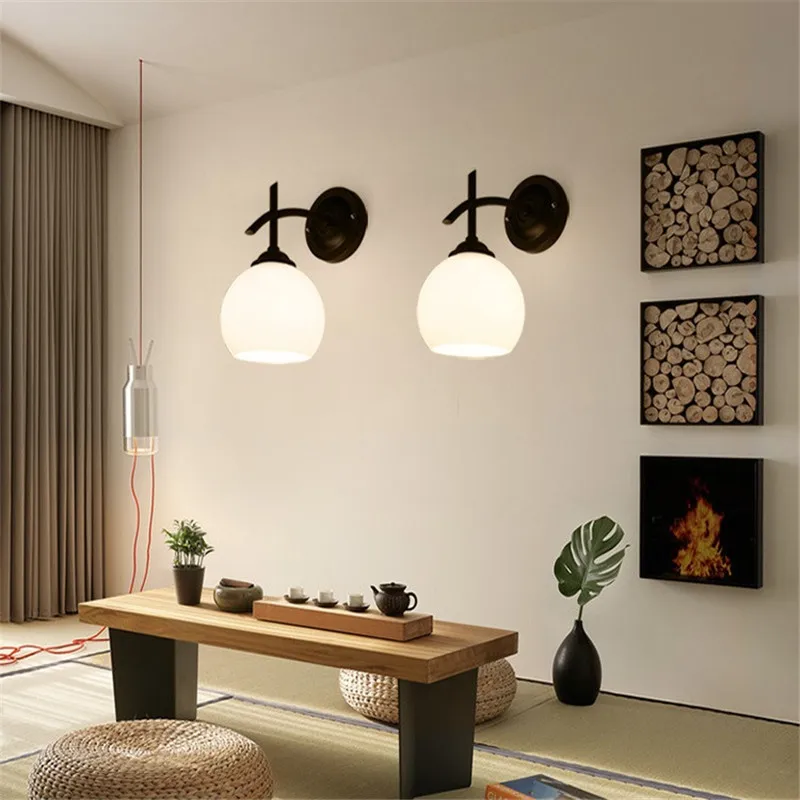 Новая настенная светодиодная стеклянная прикроватная лампа для спальни