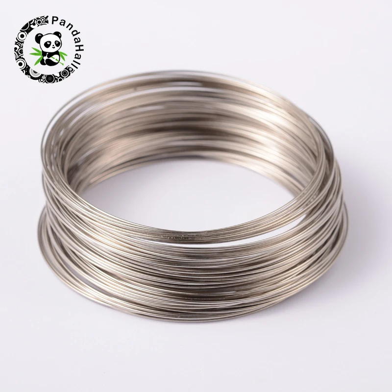 

100 Circles/Set Resistant Strong Line Memory Wire 0.5mm for Bracelet Making Steel Platinum