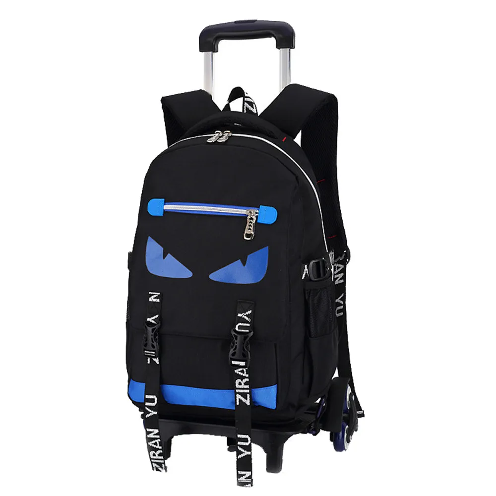 High-capacity Student Shoulder Backpack Rolling Luggage Children Trolley Suitcases Wheel Cabin Travel Duffle School Bag