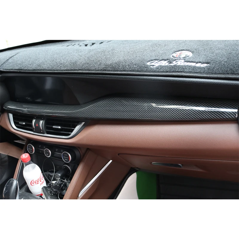 Car Dashboard Decorative Shell Central Control Instrument Panel Protection Board For Alfa Romeo Stelvio Car Accessories Interior