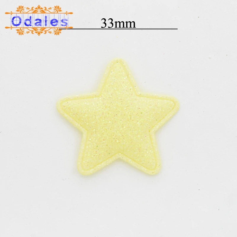 80 шт./лот фетровые мягкие Звездные аппликации конфетных цветов блестящие нашивки