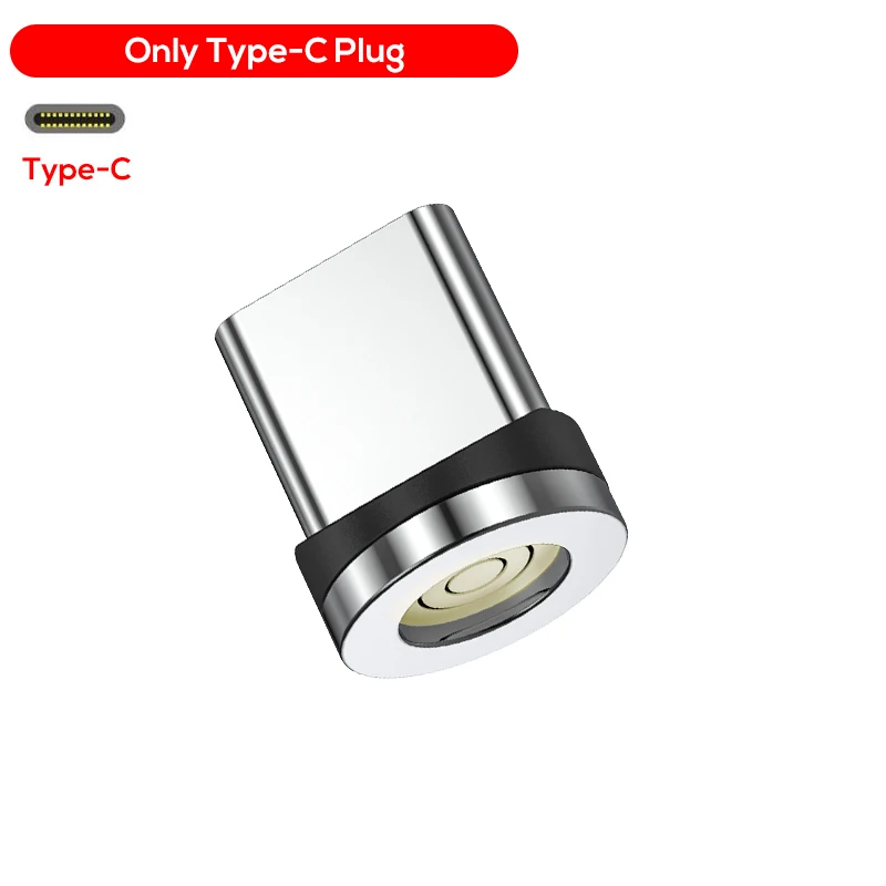 Only Type C Plug TOPK AM37 Быстрая зарядка Магнитный зарядный кабель mi cro usb type C кабель для iPhone X Xs Max 11 8 7 6 Xiaomi mi note 10 телефонные кабели - Цвет: Only Type C Plug