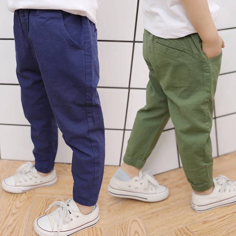 Лидер продаж 2018 весенне летние и осенние детские длинные брюки Famli для маленьких