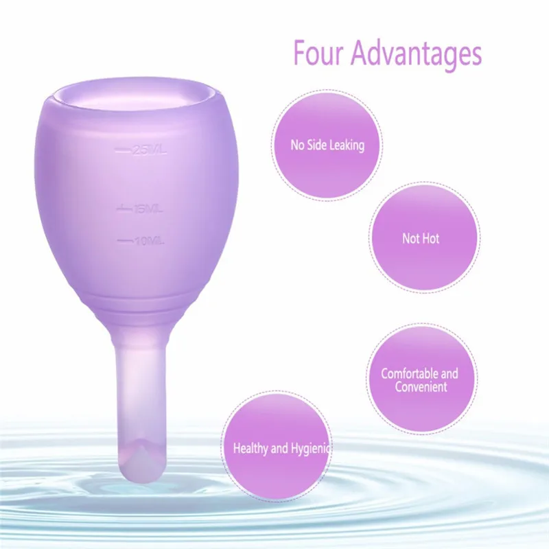 1Pc S/L Size Menstrual Cup Female Women Medical Hygiene Silicone Soft Reusable Period Leak Proof | Красота и здоровье