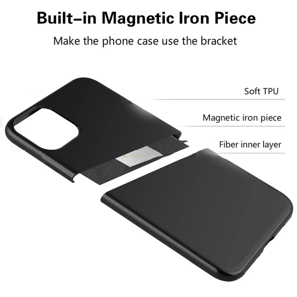 Деловой магнитный автомобильный чехол для телефона iPhone 11 Pro X XR XS Max металлический