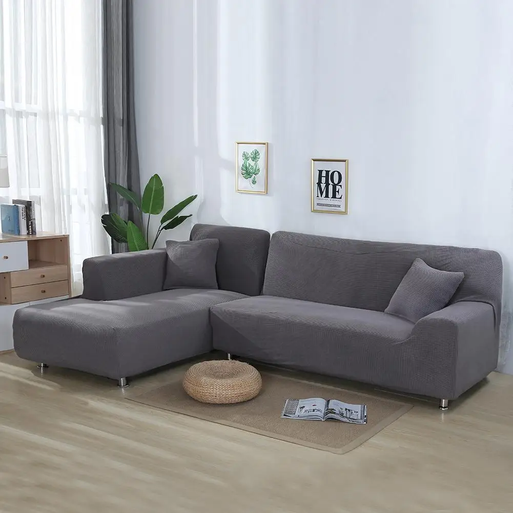 L образный чехол для дивана левый шезлонг жаккардовый полиэстеровый эластичный