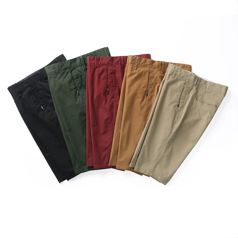 

Men's Summer Brand New Cargo Shorts 100% Cotton Twill Zipper High Quality Plus Size 5 Color Casual Shorts BVCHAJ