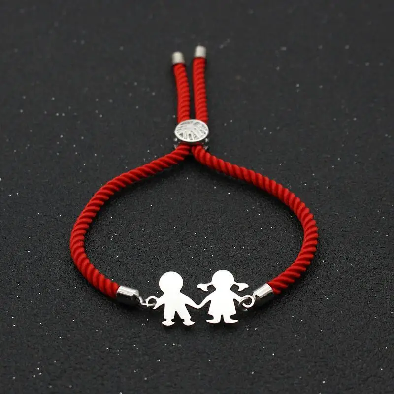 Милый медведь из нержавеющей стали для мальчиков очаровательный браслет девочек