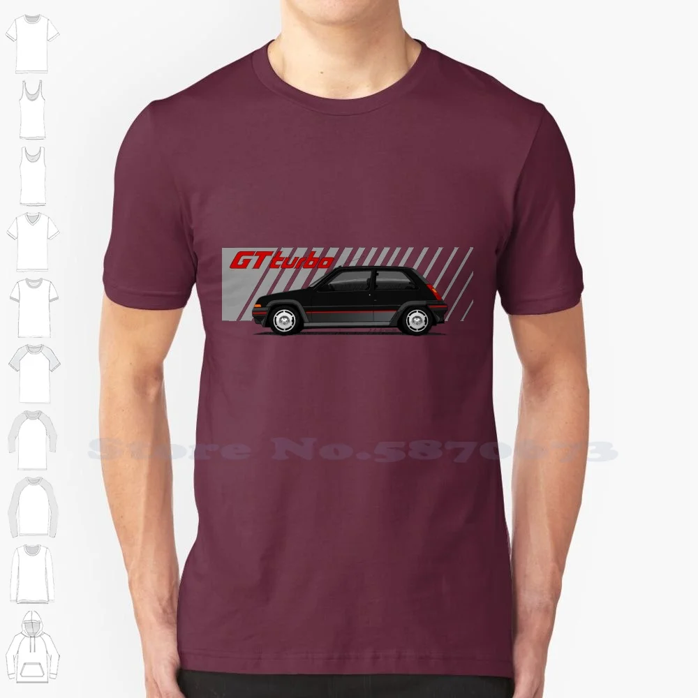 

My Drawing Of The Black Gt Turbo Cool Design Trendy T-Shirt Tee Renault Five 5 Supercinco Supercinq Turbo Gt Car He Drew Sports