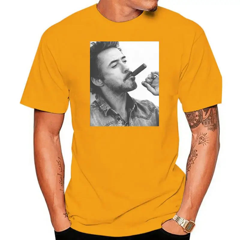 

Harajuku T SHIRT ROBERT DOWNEY JR. IRON MAN TONY STARK FILM DVD ZIGARRE