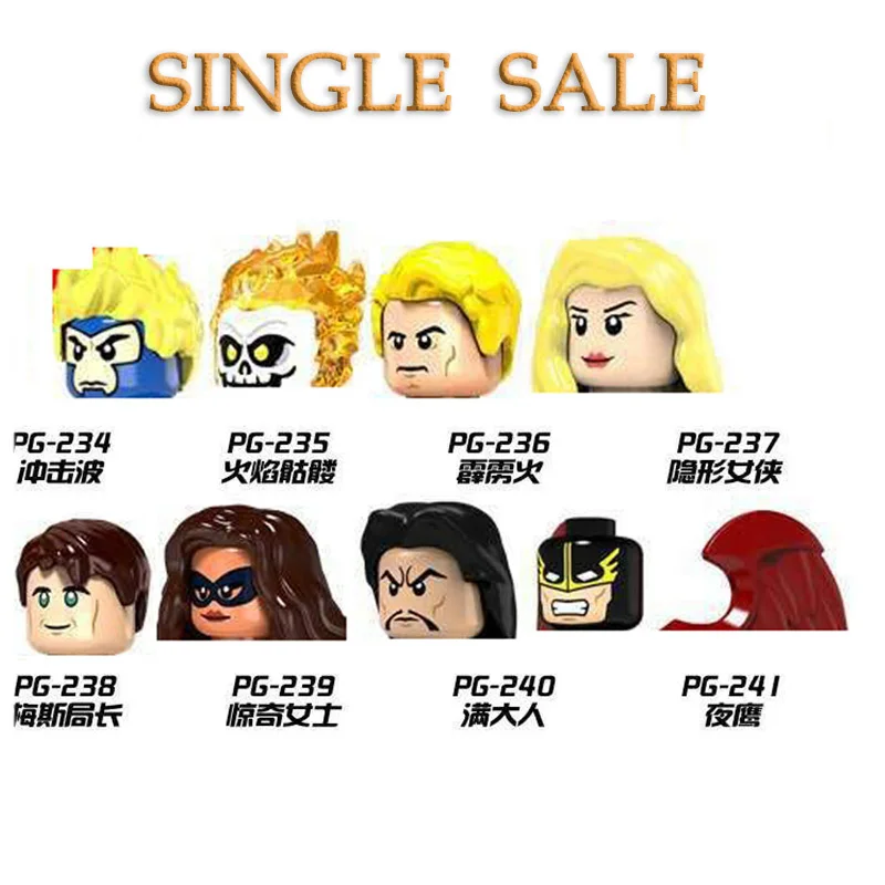 

1Pcs Movie Series Mark Anthony Todded Ms. Marveled Mini Figure Bricks Toy's Building Blocks Diy Assembled Model Toys Pg8065