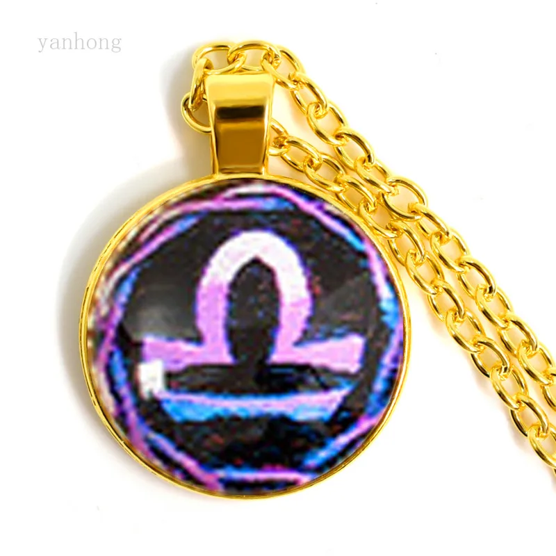 Модное ювелирное ожерелье с подвеской 12 созвездий Телец Близнецы надписью