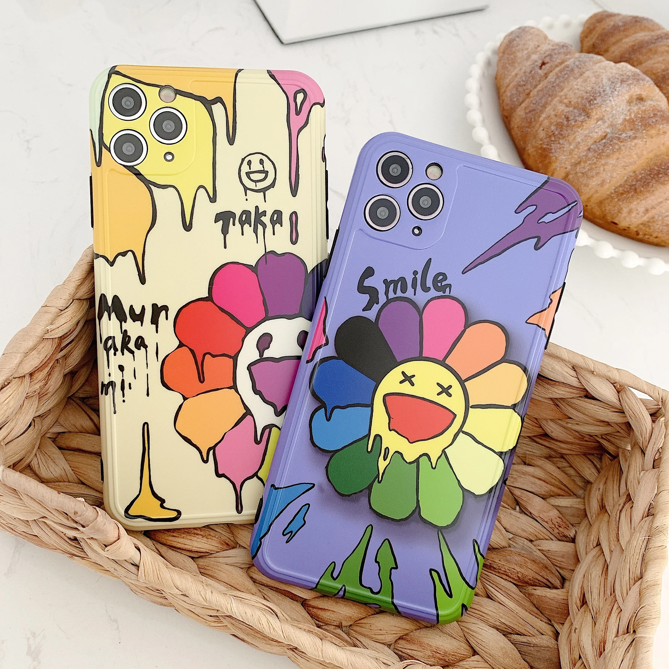 Для i Phone Маргаритка Подсолнух Цветочная девочка для XS 11 Pro MAX Phone7 8 Plus X XR 2020 задняя