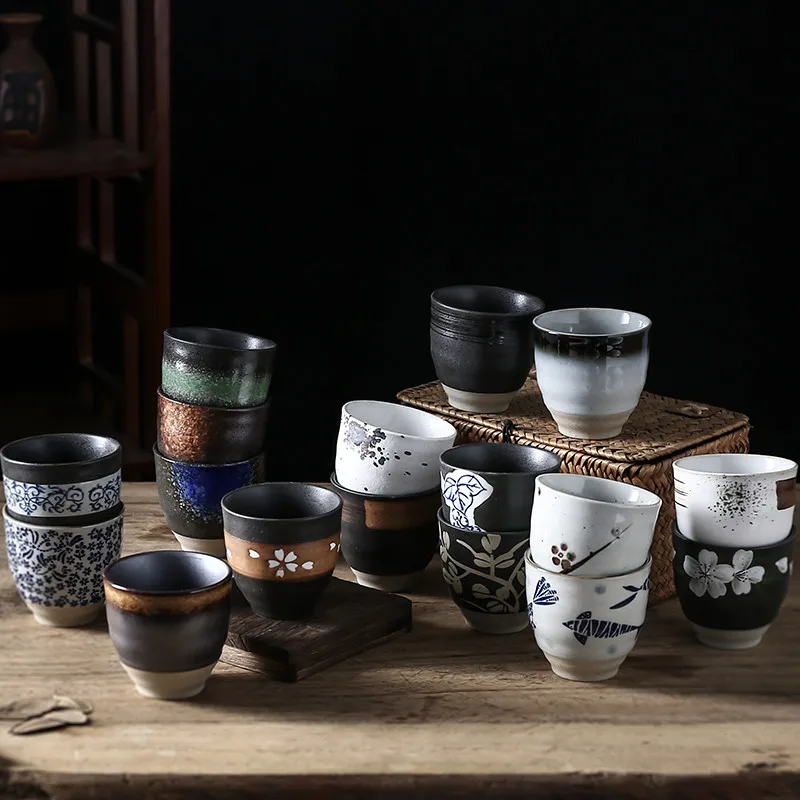 Творческий японский Стиль под остеклением расписанные вручную Керамика Винтаж