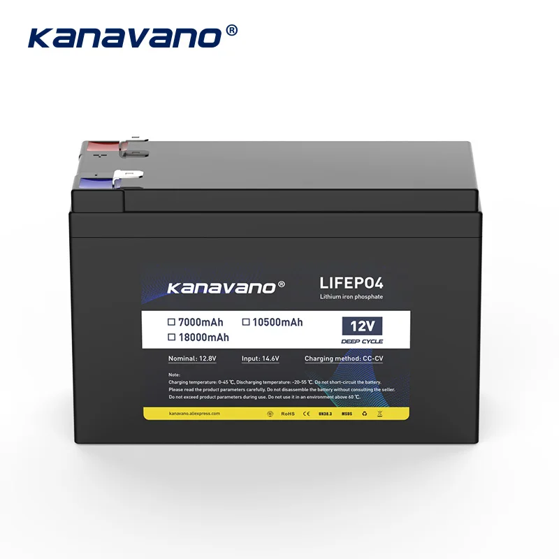 Kanavano 12V 7Ah 10.5Ah 18Ah Lifepo4 аккумулятор с 4S 40A сбалансированная BMS для автомобиля игрушка