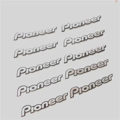 4 шт./лот pioneer Hi-Fi аудиоколонки 3D алюминиевая эмблема стерео стикеры 55x10 мм